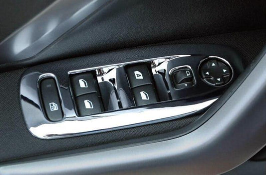 Peugeot 2008 Chrom Fenster Heber Schalter Taster Abdeckung Rahmen