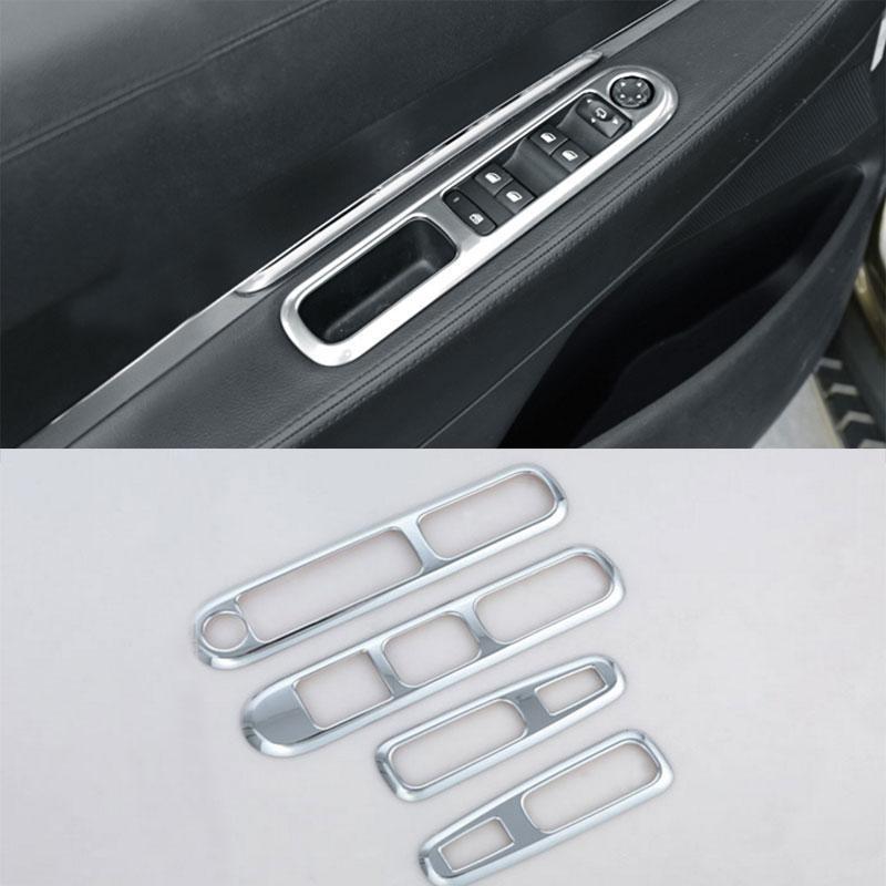 Peugeot 3008 Chrom Fenster Heber Schalter Taster Abdeckung Rahmen