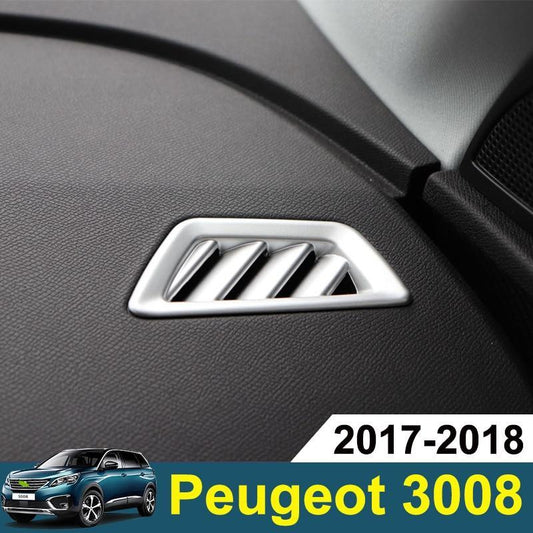 Peugeot 3008 II / 5008 II Chrom Carbon Armaturenbrett Luftdüsen Lüftung Abdeckung Rahmen