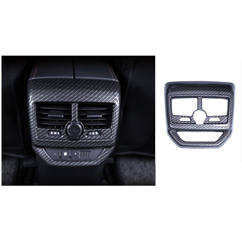 Peugeot 3008 II / 5008 II Chrom Carbon Armlehne Luftdüsen Lüftung Abdeckung Rahmen
