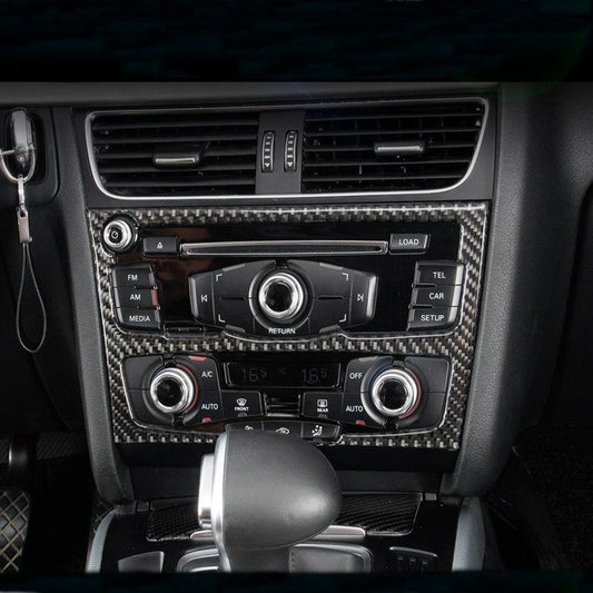 Audi A4 B8 / A5 B8 / Q5 B8 Carbon Mittelkonsole Armaturenbrett Luftdüsen AC Steuerung Radio Abdeckung