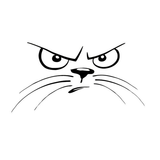 Wütende Katze Vinyl Aufkleber