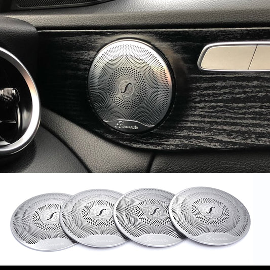 Mercedes GLC C253 X253 / C W205 / E W213 Edelstahl Tür Lautsprecher Ringe Abdeckung