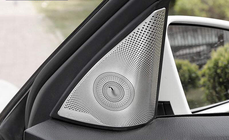 Mercedes C W204 Edelstahl A Säule Tür Lautsprecher Dreieck Abdeckung