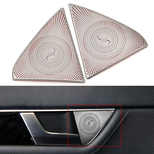 Mercedes C W204 Edelstahl Tür Lautsprecher Dreieck Abdeckung