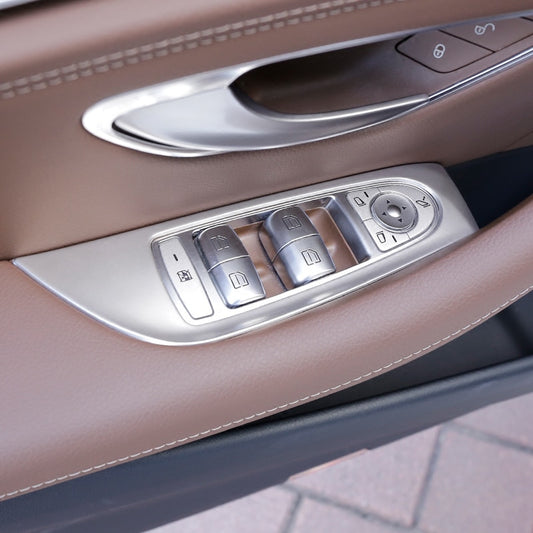Mercedes E W213 Edelstahl Fenster Heber Schalter Taster Abdeckung Rahmen