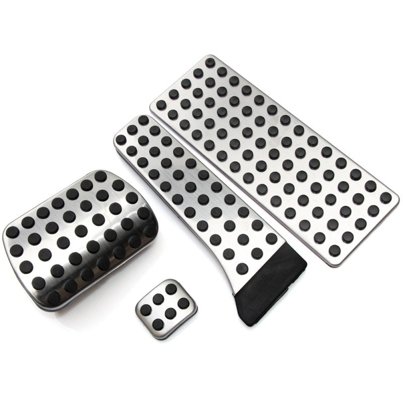 Mercedes C / E / GLC / GLK / S / SL / SLK Klasse Edelstahl Pedal Auflagen Kappen Gaspedal Kupplung Bremse Fußstütze