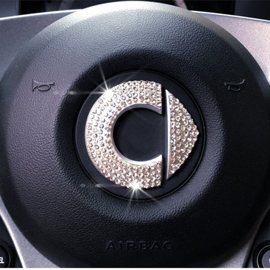 Smart fortwo forfour Glänzende Lenkrad Logo Dekoration