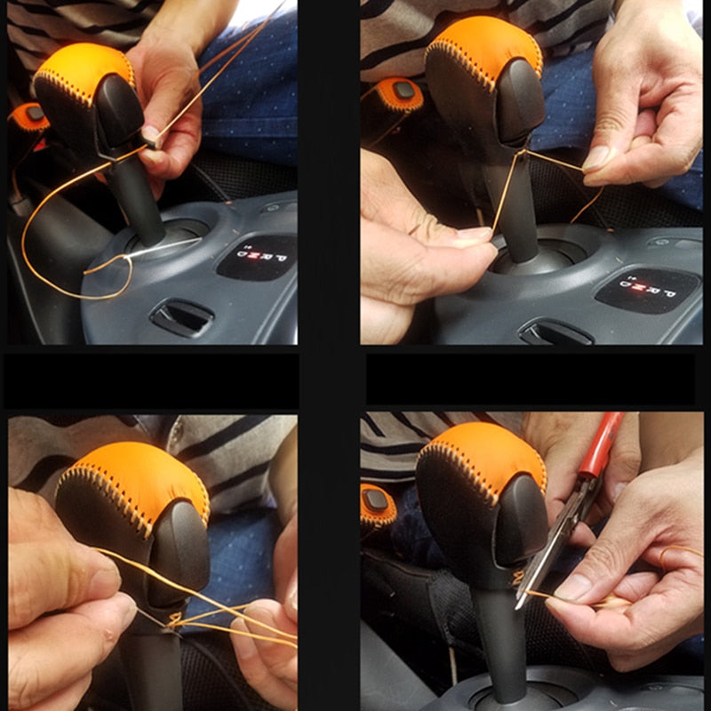 Smart fortwo forfour Schaltknauf Schalthebel Lederimitat Abdeckung