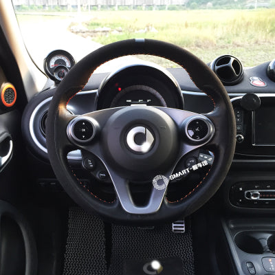 Smart fortwo forfour Lederimitat Lenkradbezug Lenkradhülle Abdeckung