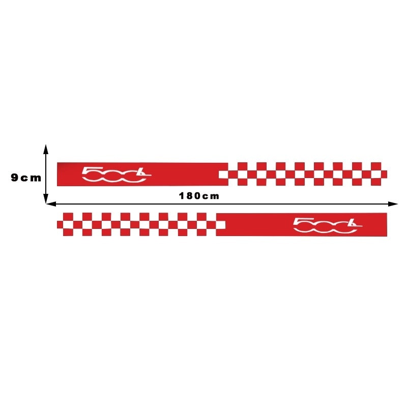 Fiat 500L Styling Seitentür Rennstreifen Checker