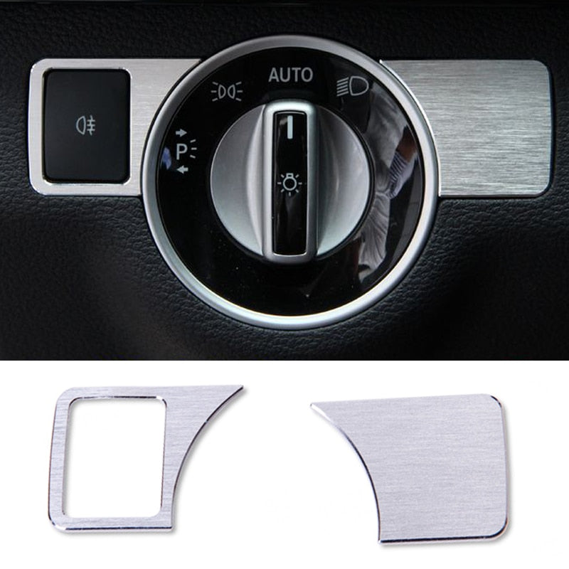 Mercedes A / B / CLA / E / GLA / GLE / GLK / GLS Edelstahl Armaturenbrett Licht Schalter Abdeckung Rahmen