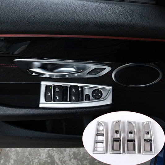 BMW 1 / 2 Chrom Fenster Heber Schalter Taster Abdeckung Rahmen