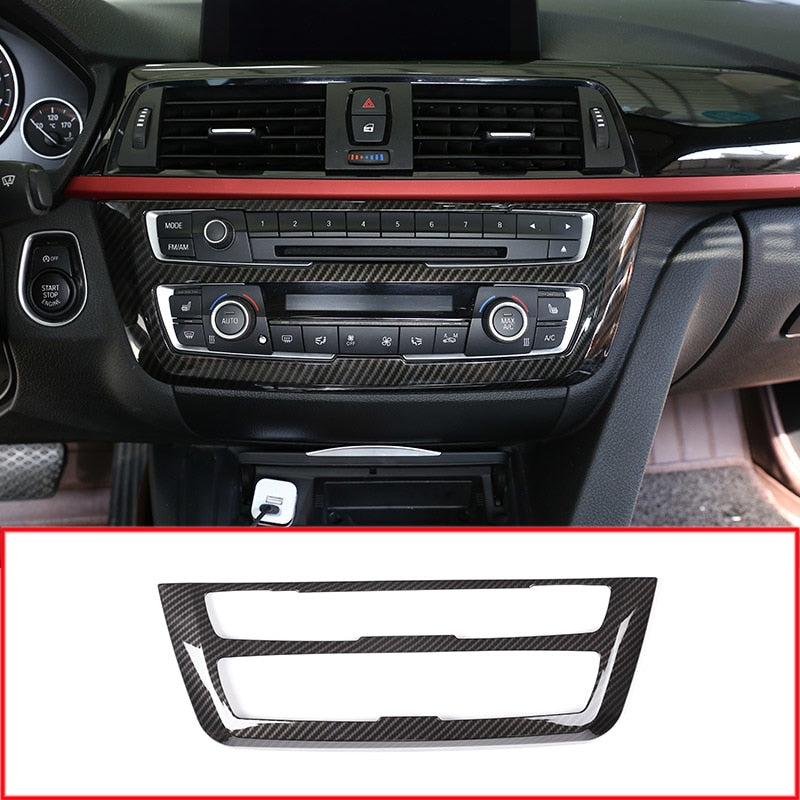 BMW 3 / 4 Chrom Carbon Mittelkonsole Armaturenbrett CD Radio Abdeckung
