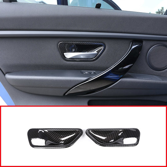 BMW 4 F32 F33 Chrom Carbon Türgriff Schalen Tür Innen Abdeckung Rahmen