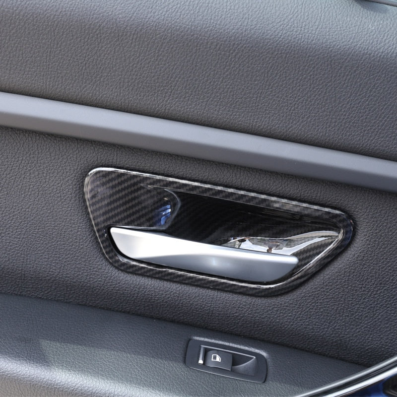 BMW 3 / 4 Chrom Carbon Türgriff Schalen Tür Innen Abdeckung