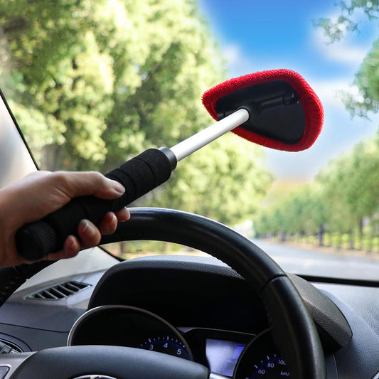 Auto Scheibenreinigung Dreiecksbürste mit Teleskopstange und Mikrofasertuch