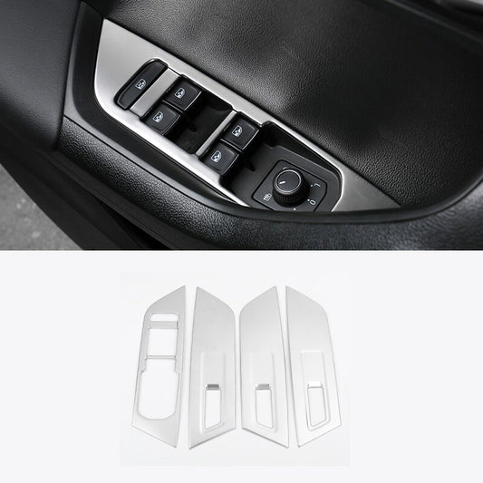 Skoda Karoq Edelstahl Fenster Heber Schalter Taster Abdeckung Rahmen