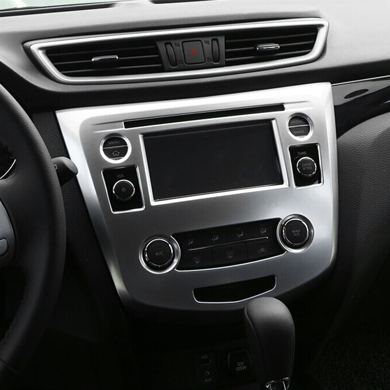 Nissan Qashqai J11 Chrom Mittelkonsole Bildschirm AC Steuerung Abdeckung