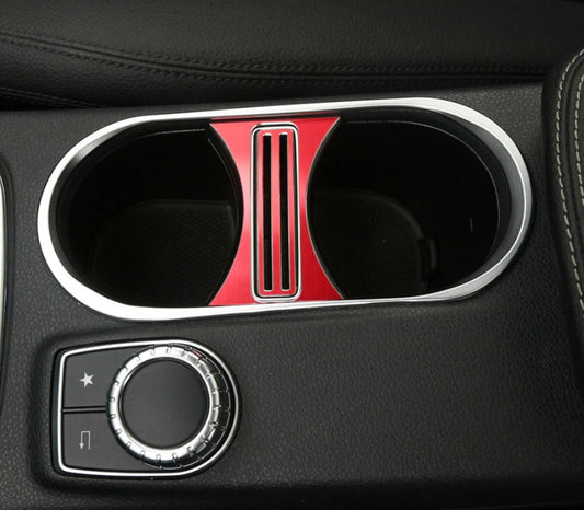 Mercedes A W176 / CLA C117 X117 / GLA X156 Aluminium Carbon Getränke Becher Wasser Halter Abdeckung