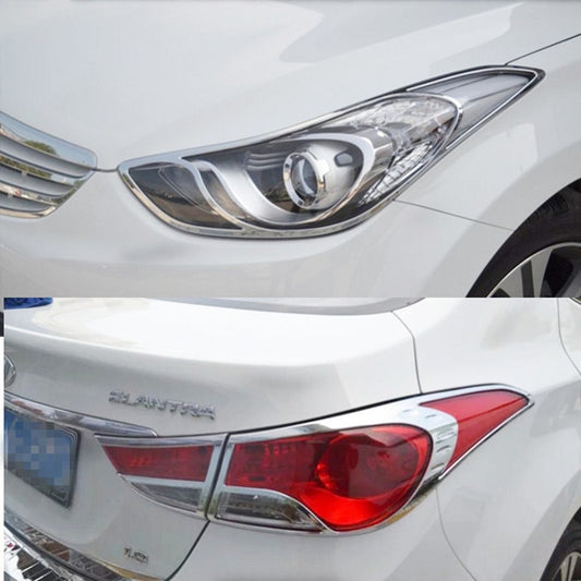 Hyundai Elantra MD Chrom Licht Leuchte Scheinwerfer Vorne Hinten Abdeckung Rahmen