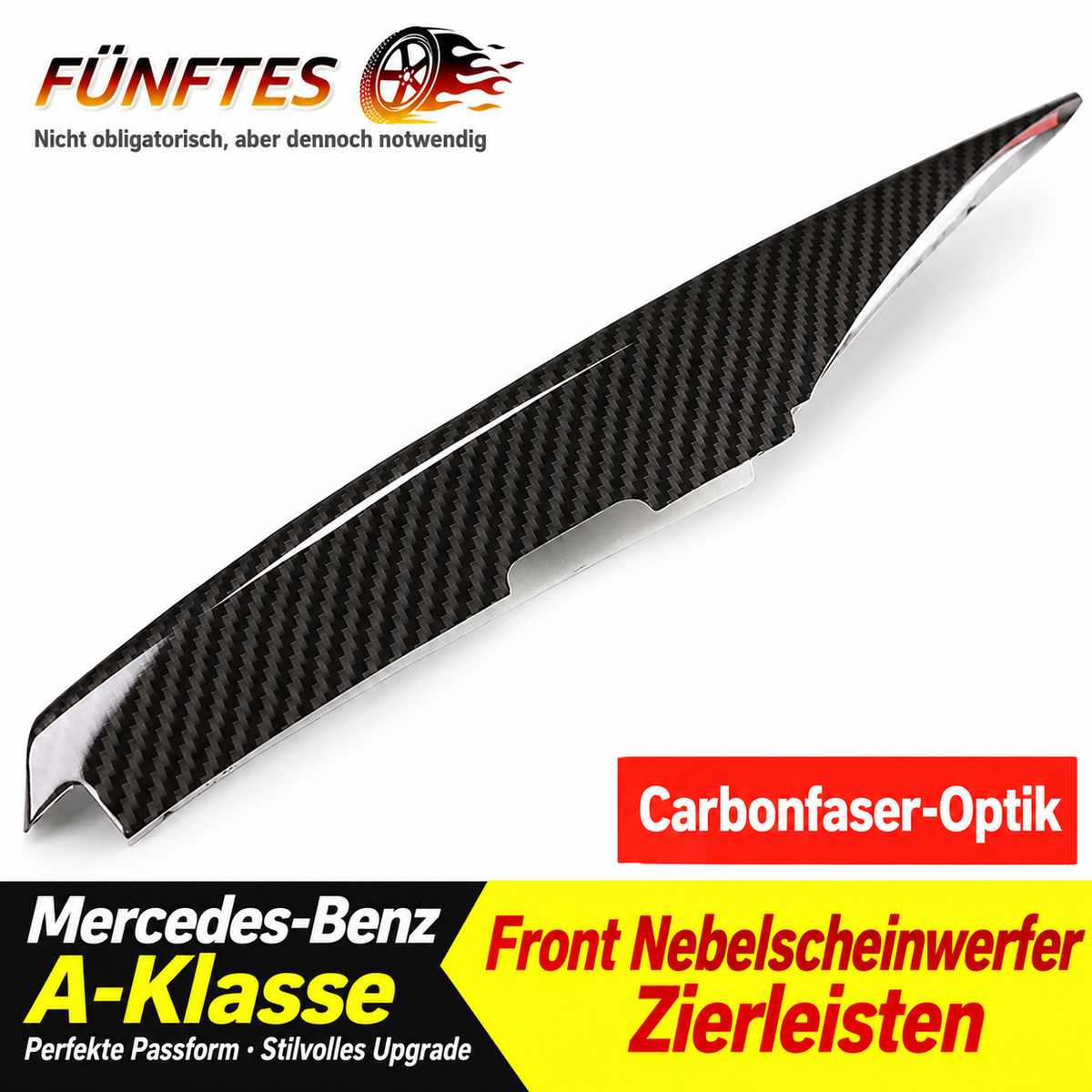 Mercedes A-Klasse W177 Nebelscheinwerfer Zierleisten Carbon Optik