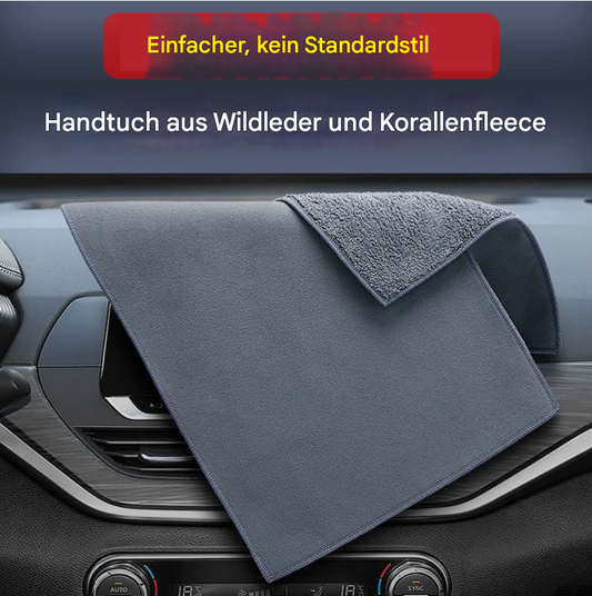 Verdicktes, saugfähiges, fusselfreies Auto-Waschtuch – Hochwertiges Wildleder-Reinigungstuch für Innenraum und Karosserie