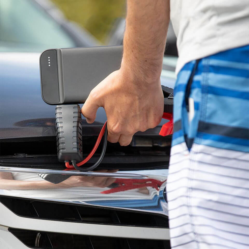Auto Batterie Starthilfe Autobatterie Überbrücken Aufladen 11000mAh