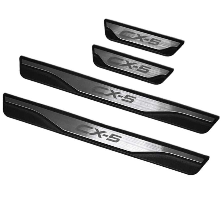 Mazda CX5 Türschweller Tür Leiste Fußschutz Einstiegsleisten (Kunstoff+Edelstahl)