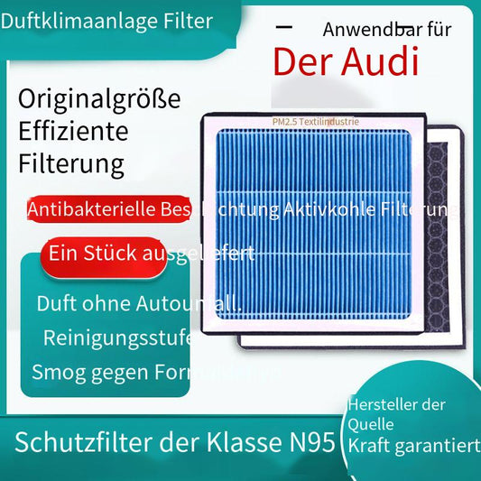 Geeignet fürAudi Duft-Klimaanlagenfilter, Aktivkohle N95-Grad, Auto-Klimaanlagenfilter, PM2.5-Filterung