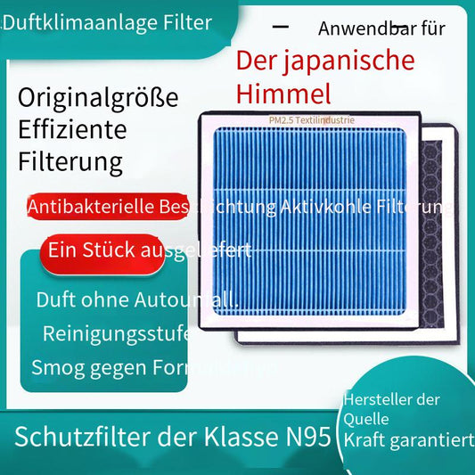 Geeignet für Nissan Duft-Klimaanlagenfilter, Aktivkohle N95-Grad, Auto-Klimaanlagenfilter, PM2.5-Filterung