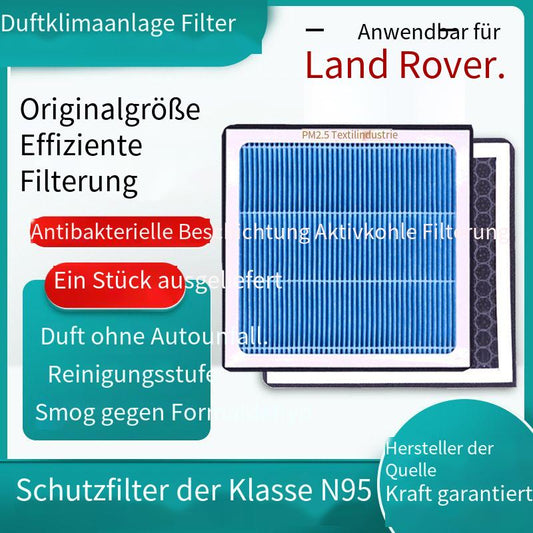 Geeignet für Land Rover Duft-Klimaanlagenfilter, Aktivkohle N95-Grad, Auto-Klimaanlagenfilter, PM2.5-Filterung
