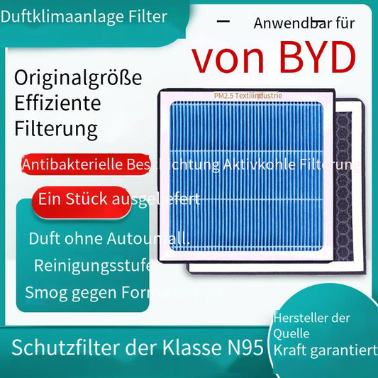 Geeignet fürBYD Duft-Klimaanlagenfilter, Aktivkohle N95-Grad, Auto-Klimaanlagenfilter, PM2.5-Filterung