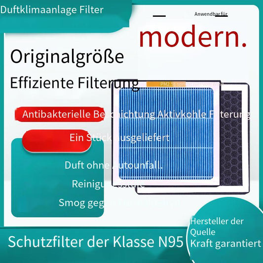 Geeignet für Hyundai Duft-Klimaanlagenfilter, Aktivkohle N95-Grad, Auto-Klimaanlagenfilter, PM2.5-Filterung