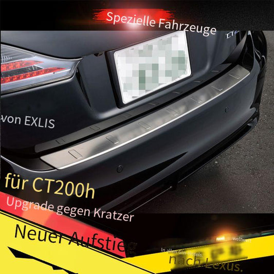 Passend für Lexus CT200h 2012–2020 – Kofferraum-Türschwellen-Schutzleiste, äußere hintere Schutzplatte aus Edelstahl