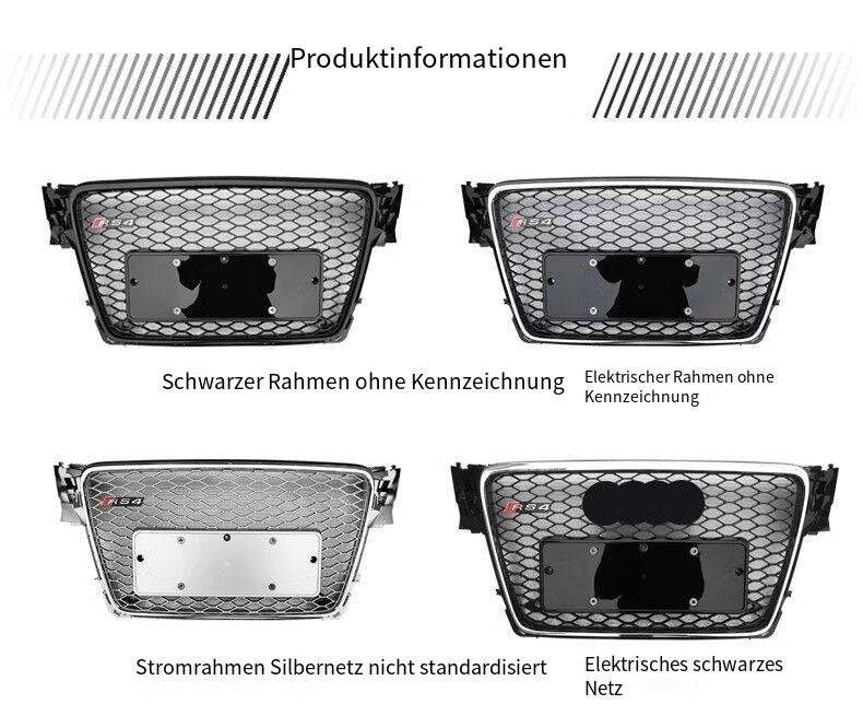 Audi A4 B8 RS4 Kühlergrill Tuning | Frontstoßstange Lüftungsgitter 2008–2012