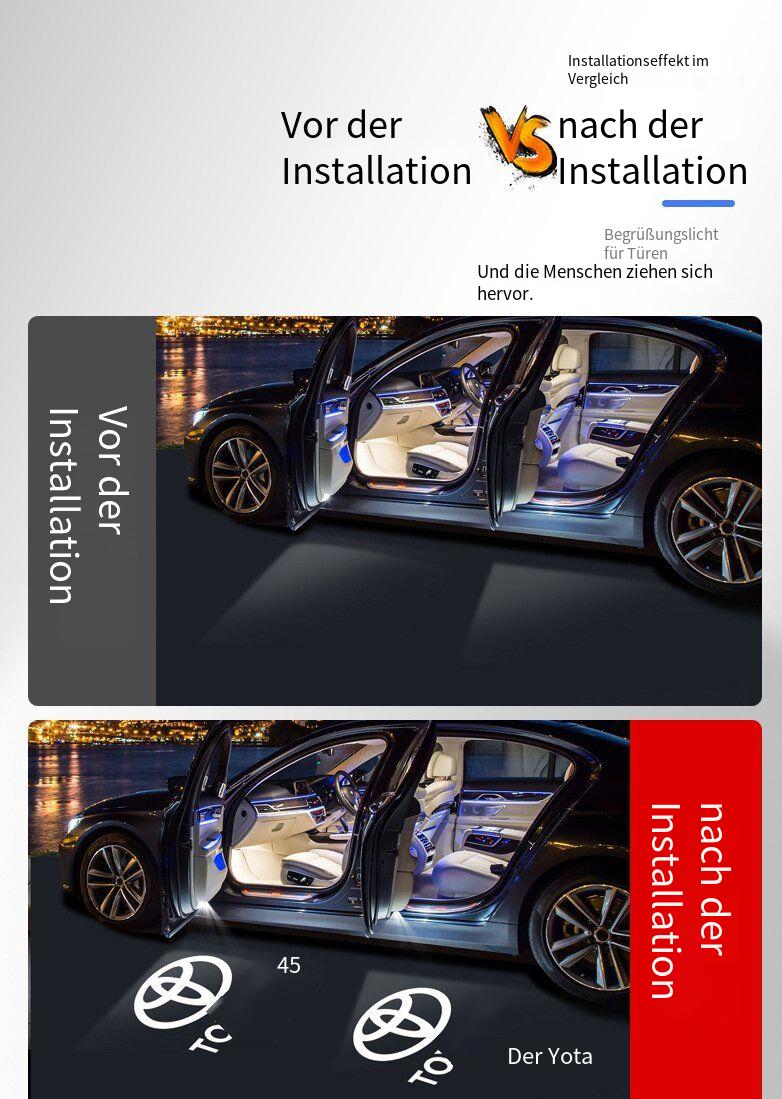 Willkommenslicht LED Türprojektor für Toyota Kompatibel mit: Camry, Crown, Harrier (Venza), Avalon, Highlander, Previa