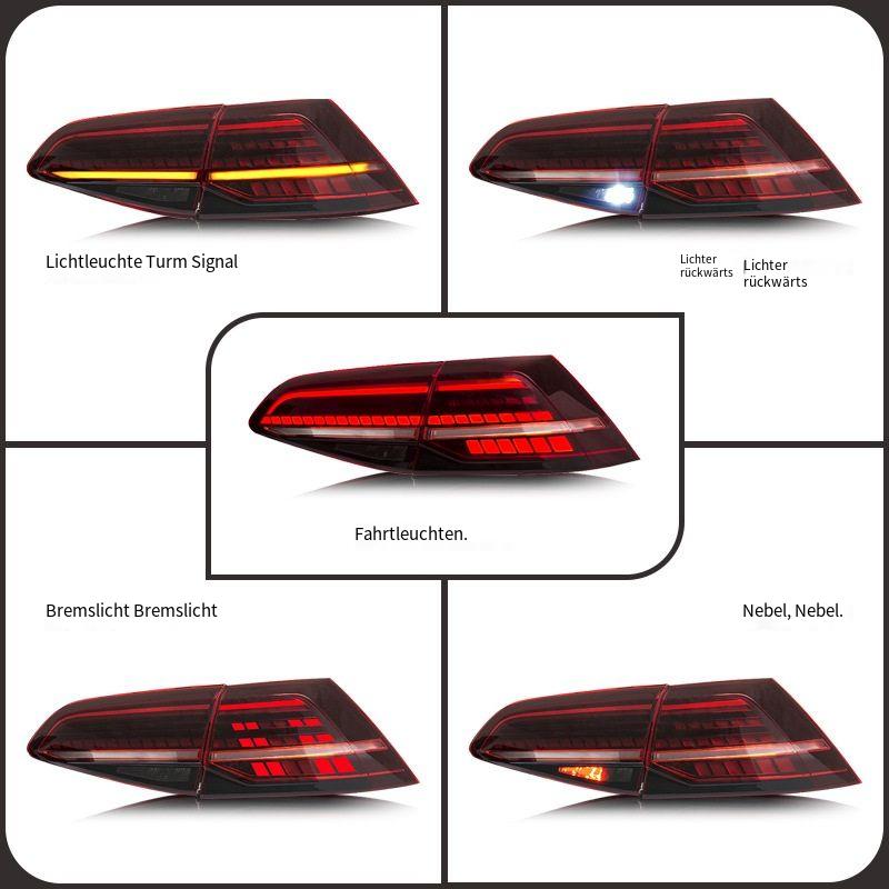 LED Rückleuchten-Set für VW Golf 7 (2014–2020) – Dynamischer Blinker & Bremslicht – Tuning Heckleuchten im OEM-Stil
