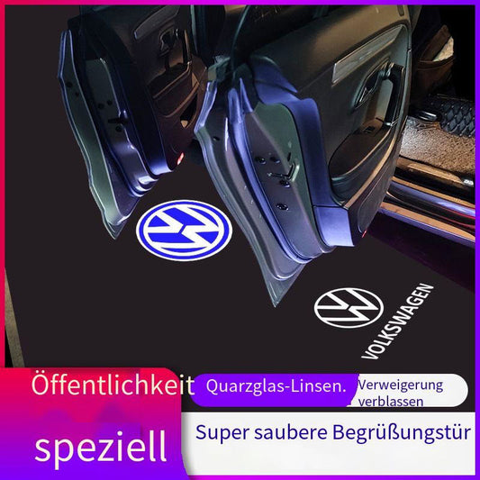 Passend für VW Passat (2012-2023) Einstiegsbeleuchtung mit Projektion.