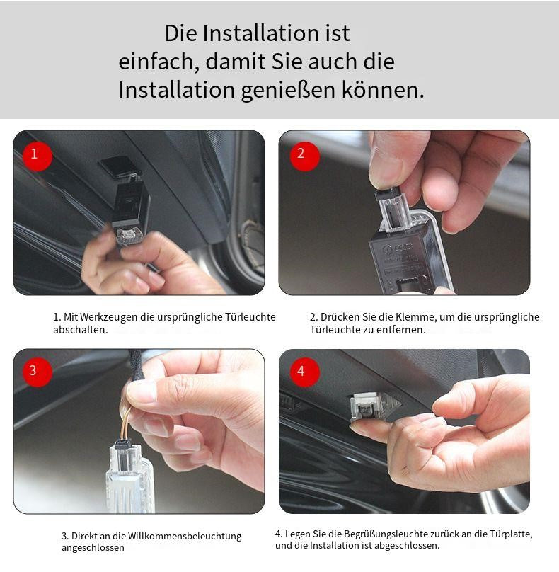 Geeignet für Audi Bodenlicht-Ambiente, Türprojektor zur Nachrüstung und Dekoration.