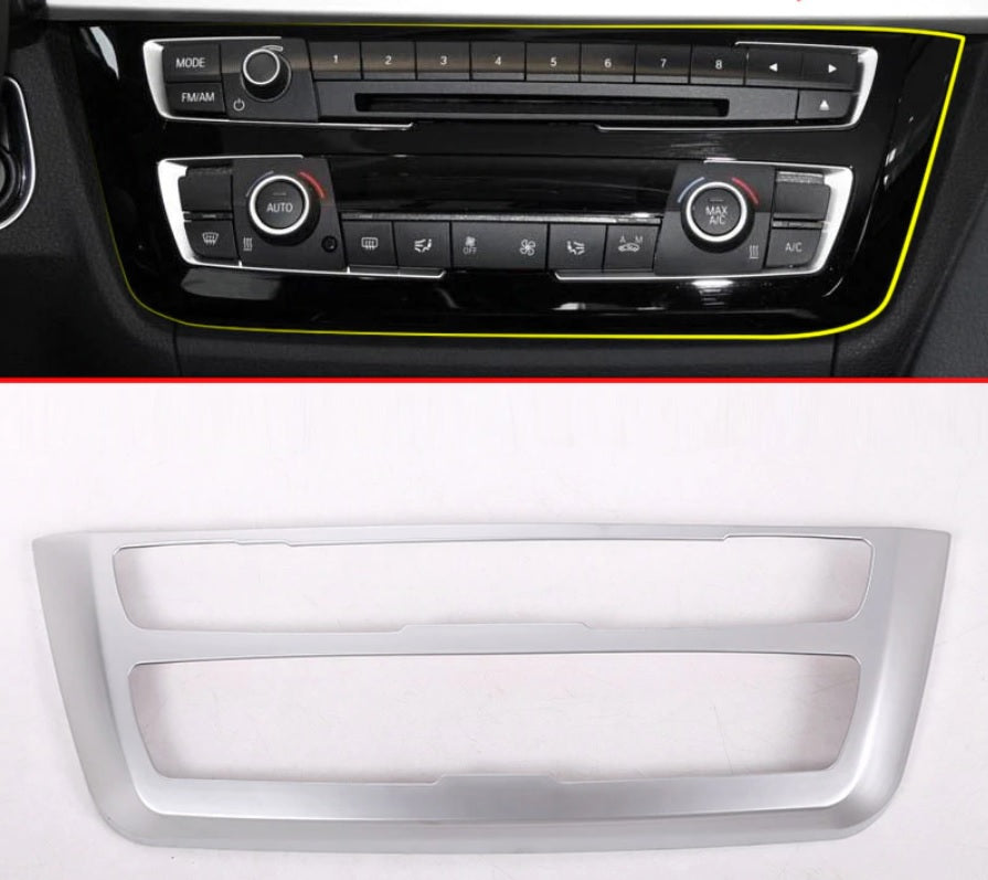 BMW 3 / 4 Chrom Carbon Mittelkonsole Armaturenbrett CD Radio Abdeckung