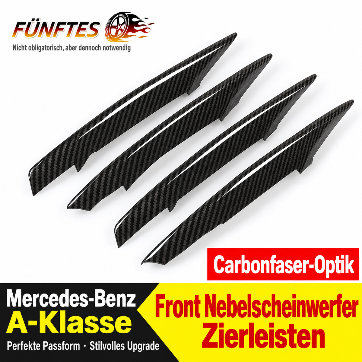 Mercedes A-Klasse W177 Nebelscheinwerfer Zierleisten Carbon Optik