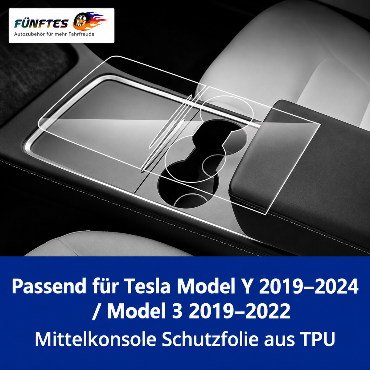 Tesla Model 3 (2019–2022) & Model Y (2019–2024) 15 Zoll Displayschutzfolie – Gehärtetes Glas für Touchscreen