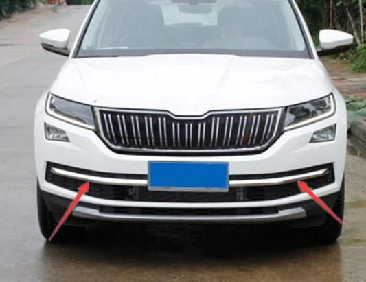 Skoda Kodiaq Chrom Stossleiste Kühlergrill Vorne Leiste Abdeckung