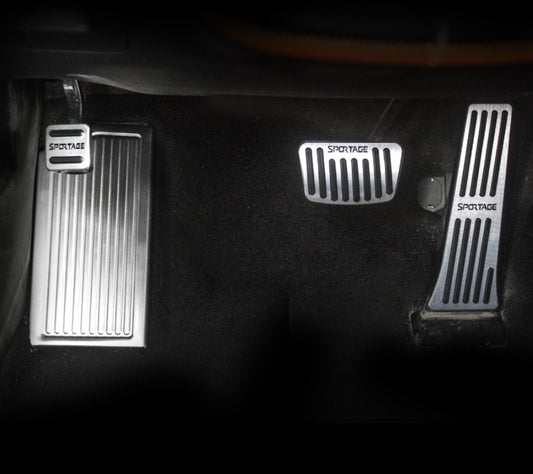 Kia Sportage 4 QL Edelstahl Pedal Kappen Gaspedal Kupplung Bremse Fußstütze