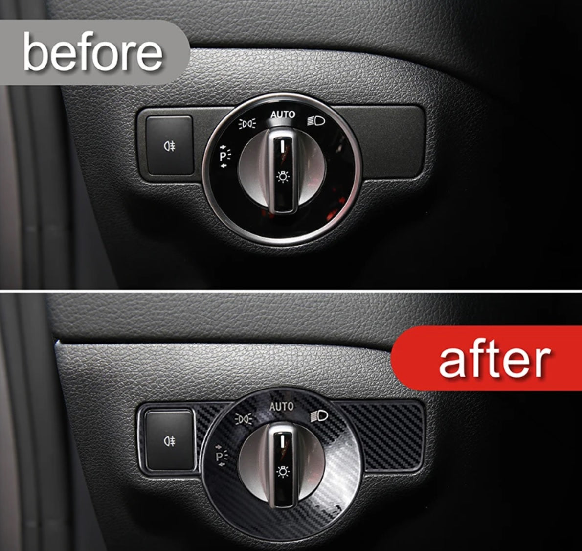 Mercedes A / B / CLA / E / GLA / GLE / GLK / GLS Armaturenbrett Licht Schalter Abdeckung Rahmen