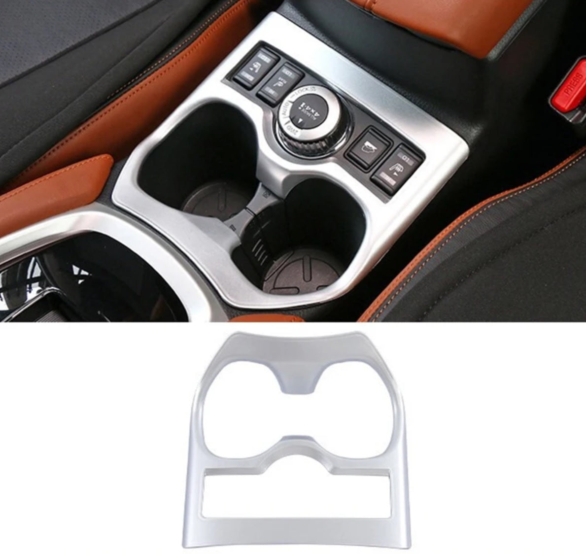 Nissan X-Trail T32 Chrom Mittelkonsole Getränke Becher Wasser Halter Abdeckung
