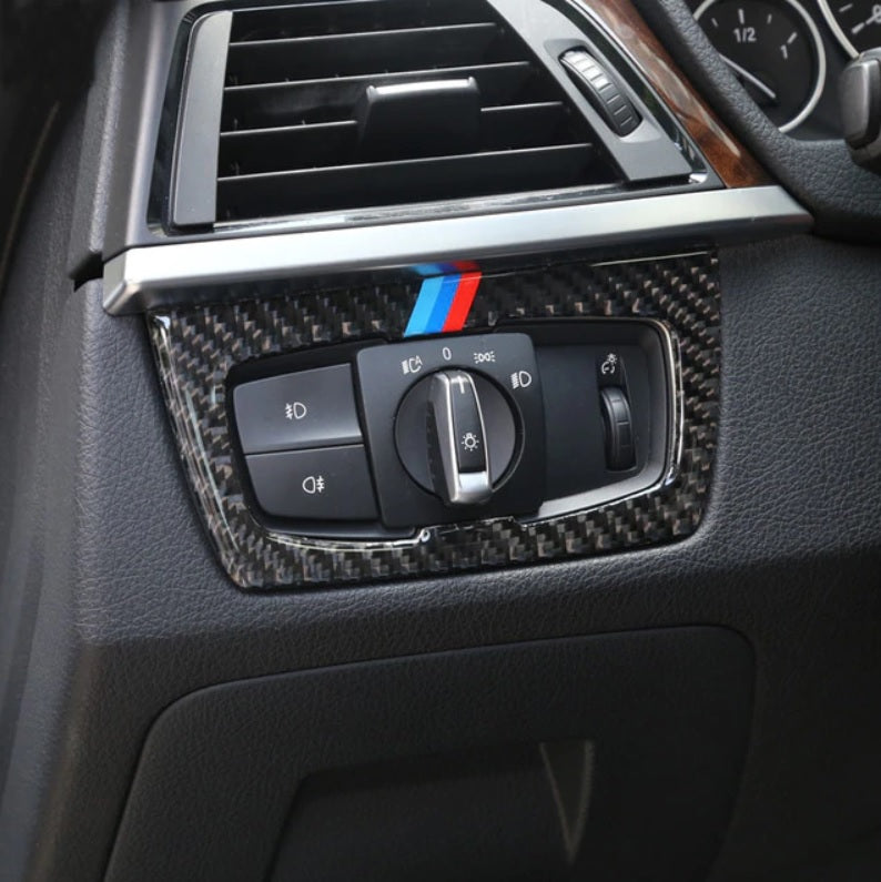 BMW Carbon Armaturenbrett Licht Schalter Abdeckung Rahmen