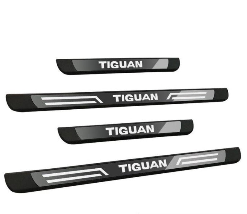 VW Tiguan PQ35 Edelstahl Einstiegs Leisten Tür Schweller Auflage Abdeckung