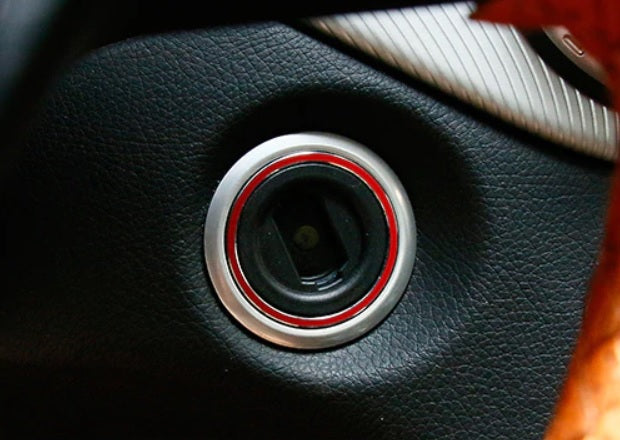Mercedes A / B / C / CLA / GLA / GLC / GLK / SL Start Stop Knopf Schlüsselloch Ringe Abdeckung